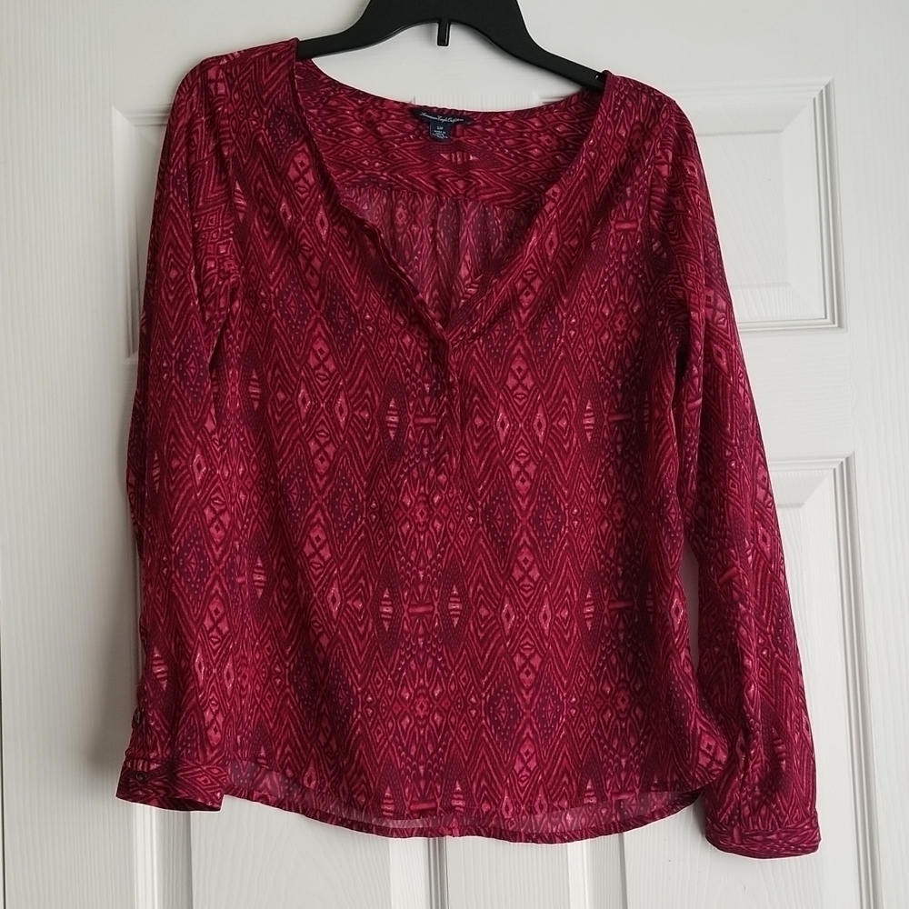 American Eagle Women's Sheer Blouse